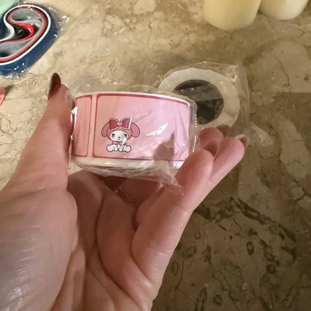 Pink Cartoon Character Stickers
